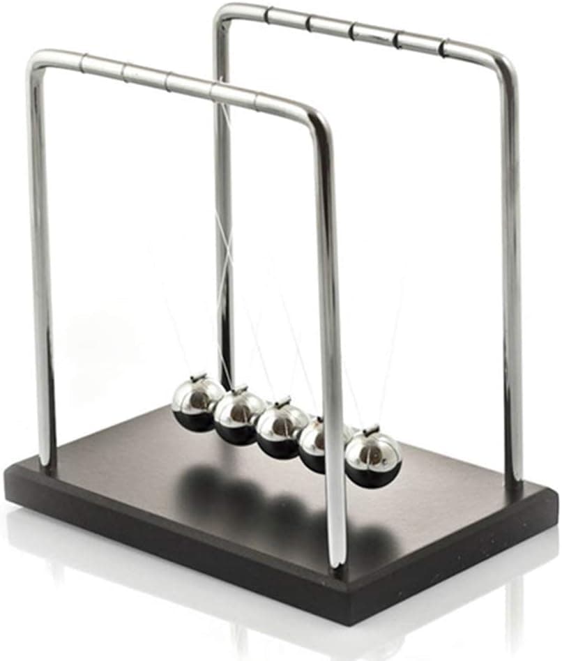 Davi Collection Newtons Cradle/Pendulum Balls, Physics Educational Balance Balls Desktop Decoration Swinging Ball Desk Toy for Office Home Living Room Science Gift