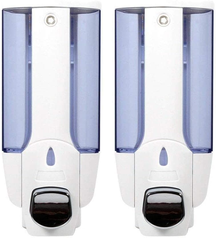 Forfuture-go Set of 2 Wall Soap Dispenser Shampoo Lotion Modular-Design Shower Dispenser System,380ml Capacity