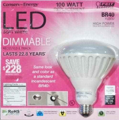 Lot of 10 Pcs Feit Electric Conserv-energy Dimmable Br40 LED 17 Watt Flood Light Bulb - 100 Watt Equivalent Replacement