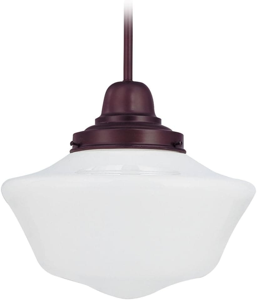 Design Classics 14-Inch Bronze Schoolhouse Pendant Light
