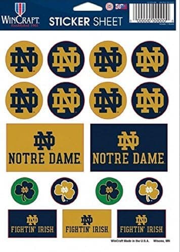 Notre Dame Sticker Sheet 5x7
