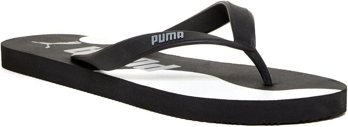 PUMA Men's Beach Slippers Flip Flops with 2-Tone Design - Black/Gray - Sizes 8-12