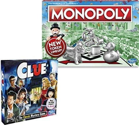 Classic Monopoly & Classic Clue Bundle [Exclusively Bundled by Brishan]