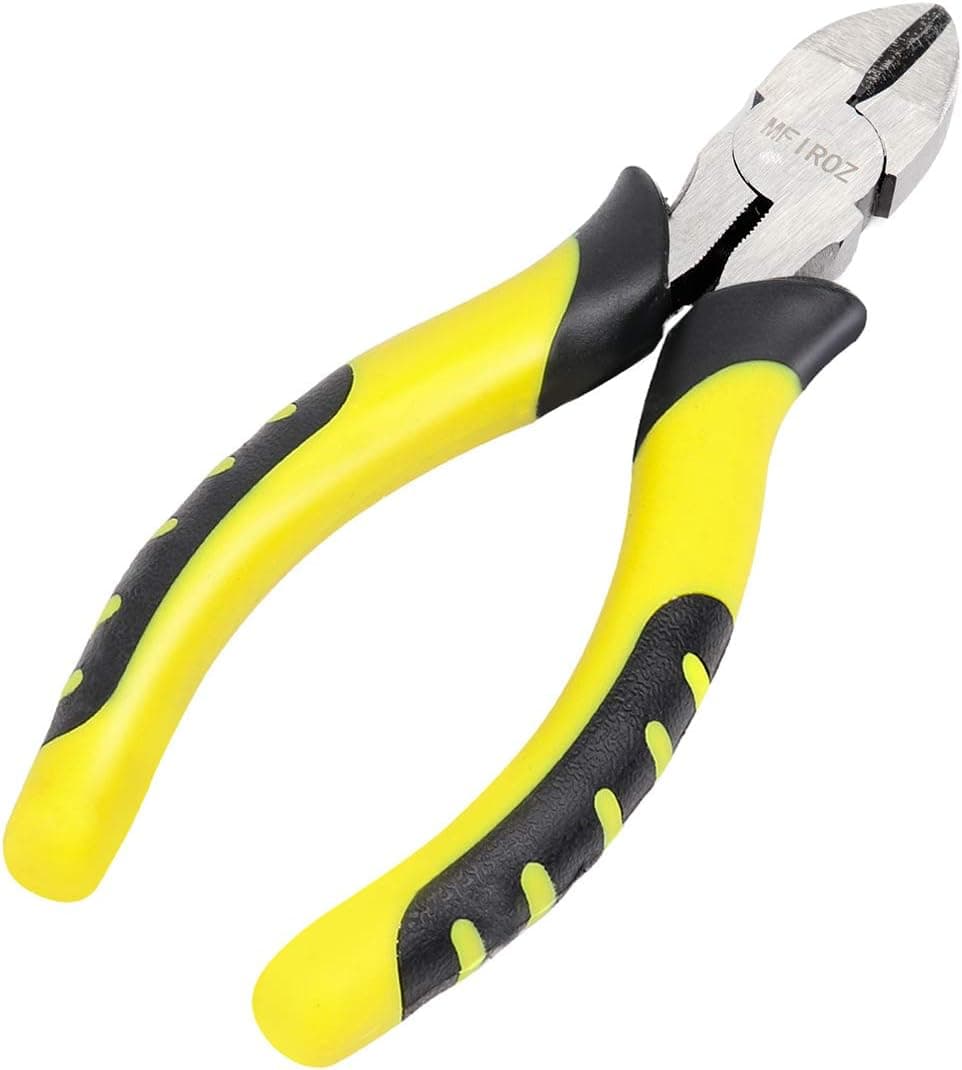 MFIROZ 6 Inch Diagonal Cutting Pliers, Rugged Professional Wire Cutters are Made of High Carbon Steel Material. Side Cutting Pliers are Suitable for Jewelry Making, Electronic Repair, Wire Cutting.