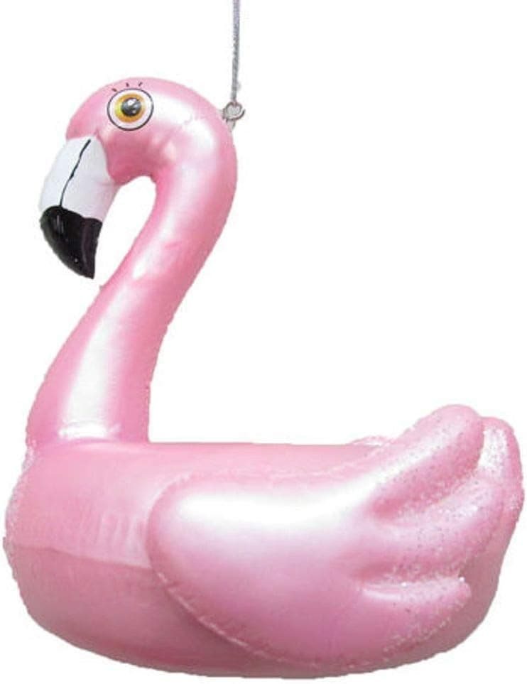 December Diamonds Ornament - Flamingo Pool Float 6"