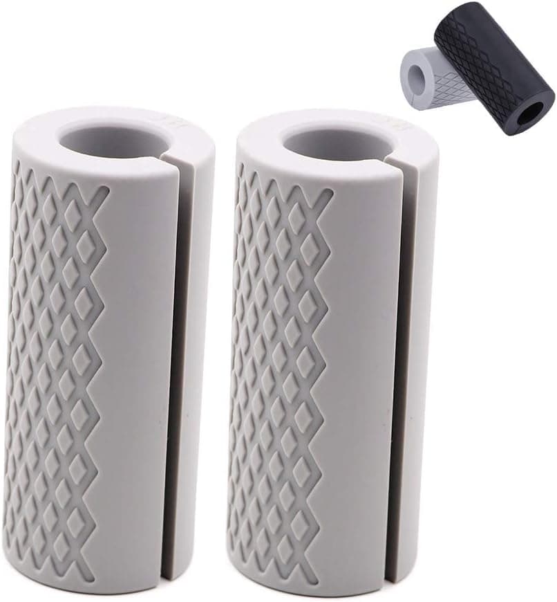 IADUMO Barbell Grips - Thick Dumbbell Grips Arm Blaster Adapter with High-Density Silicone Rubber, Bar Grips for Weightlifting Muscle Growth Rapidly and Hands Stress Relieve