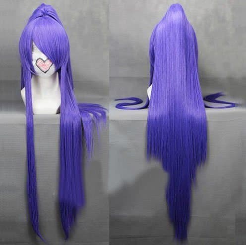 Sunny-business Anime Long Straight Purple Ponytail of Cosplay Wig