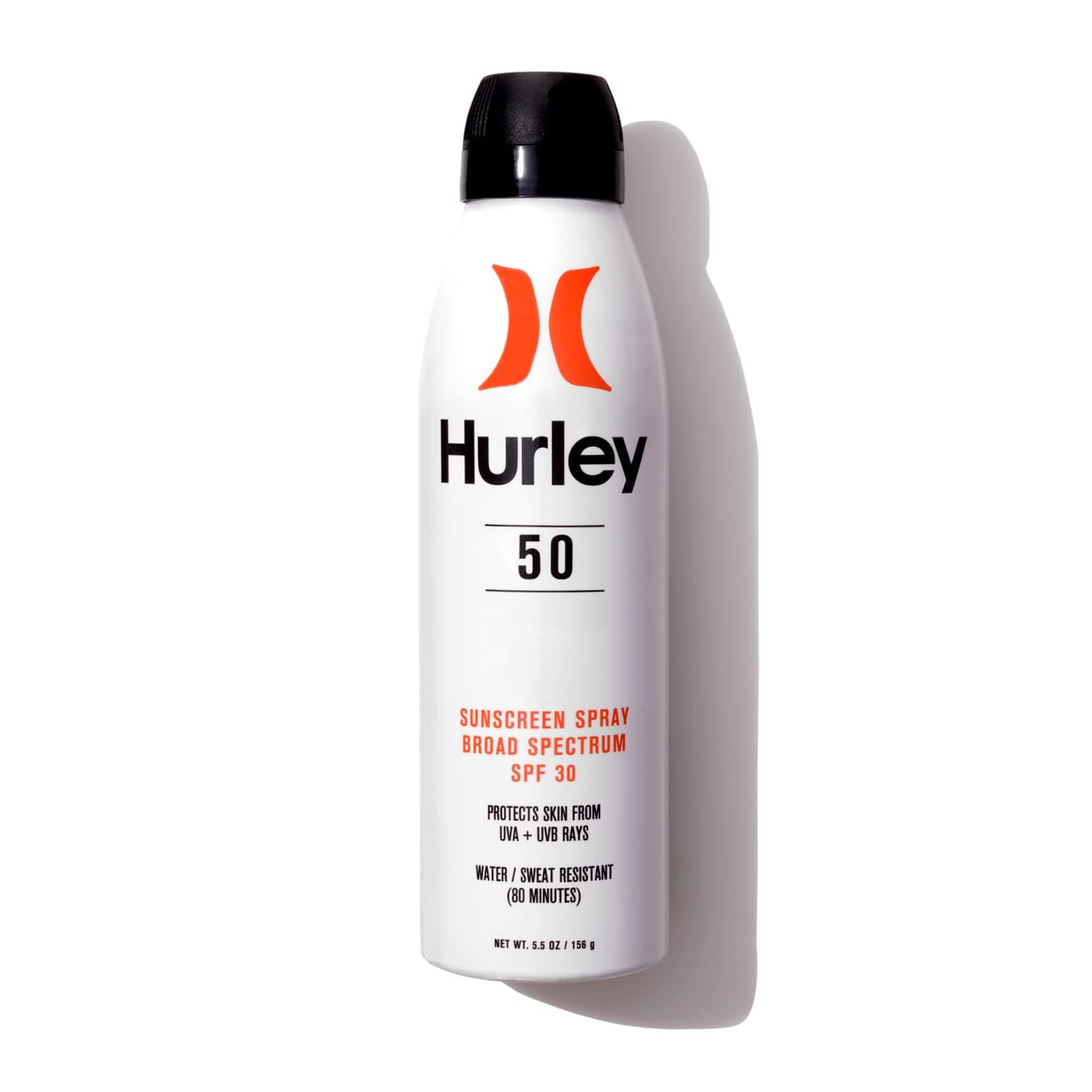 Hurley Water Resistant Broad Spectrum Sunscreen Spray, Family Friendly, Size 5.5oz, SPF 50