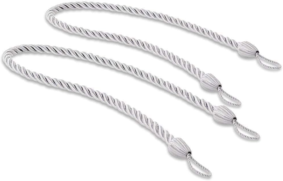 Frelement Braided Curtain Tie Back - use for Indoor/Outdoor Window Ropes Decorative Drapes,2 PCS
