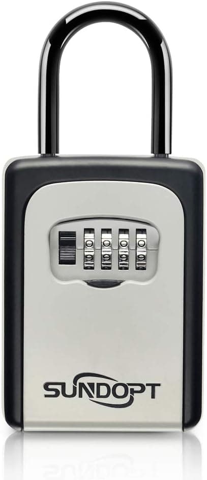 Key Lock Box for Outside Wall Mount 4 Digit Combination Lock Box Security Key Storage Lock Box