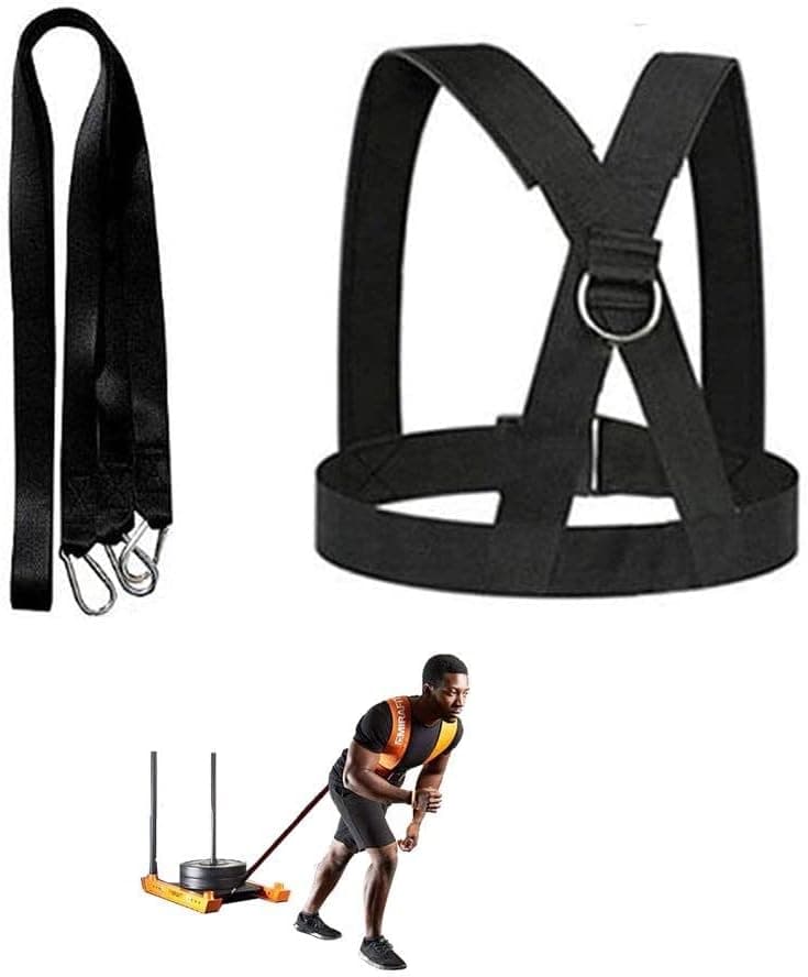 OYINDIZ Sled Harness, Weight Speed Sled Workout Tire Pulling Harness Resistance and Assistance Trainer Physical Training Resistance Rope Football Training Equipment Harness for Men and Women …