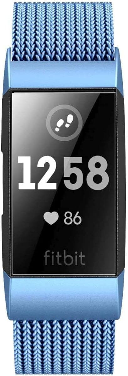 Fitlink Stainless Steel Metal Replacement Bands for Fitbit Charge 3 and Charge 3 SE for Women Men,Multi Color Multi Size(Wine, Large(6.1 ''- 9.9''))