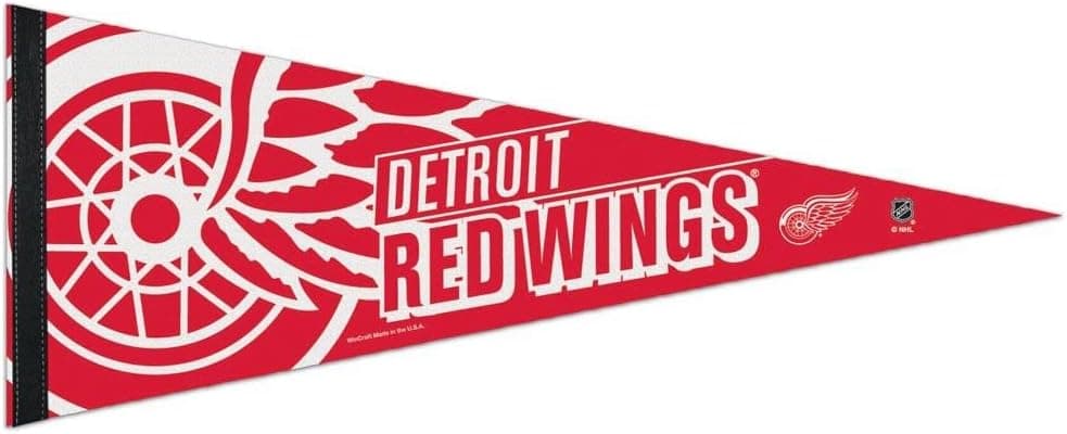 WinCraft NHL 65925014 Detroit Red Wings Premium Pennant, 12" X 30",black