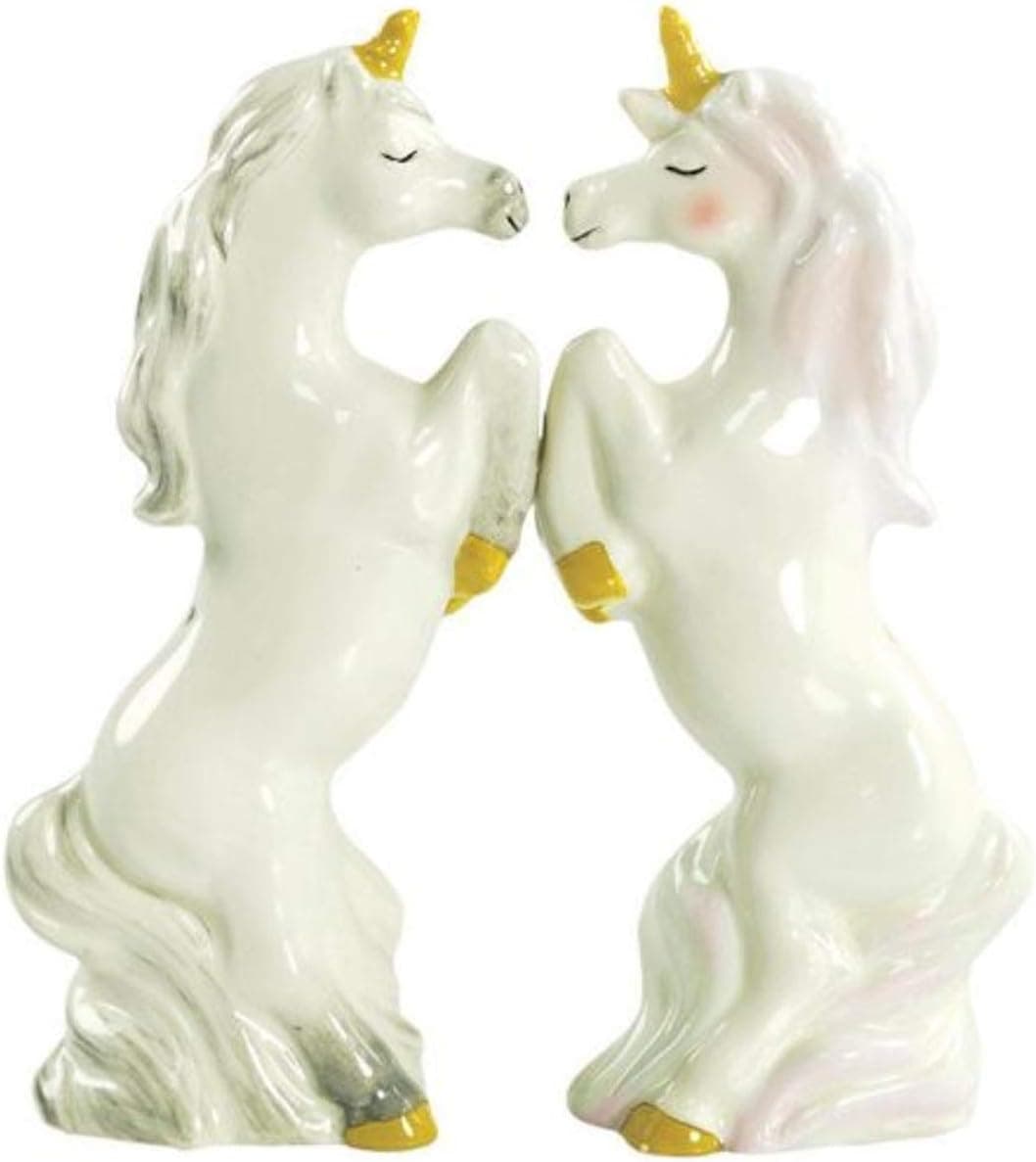 Westland Giftware Mwah Magnetic Unicorns Salt and Pepper Shaker Set, 4-3/4-Inch