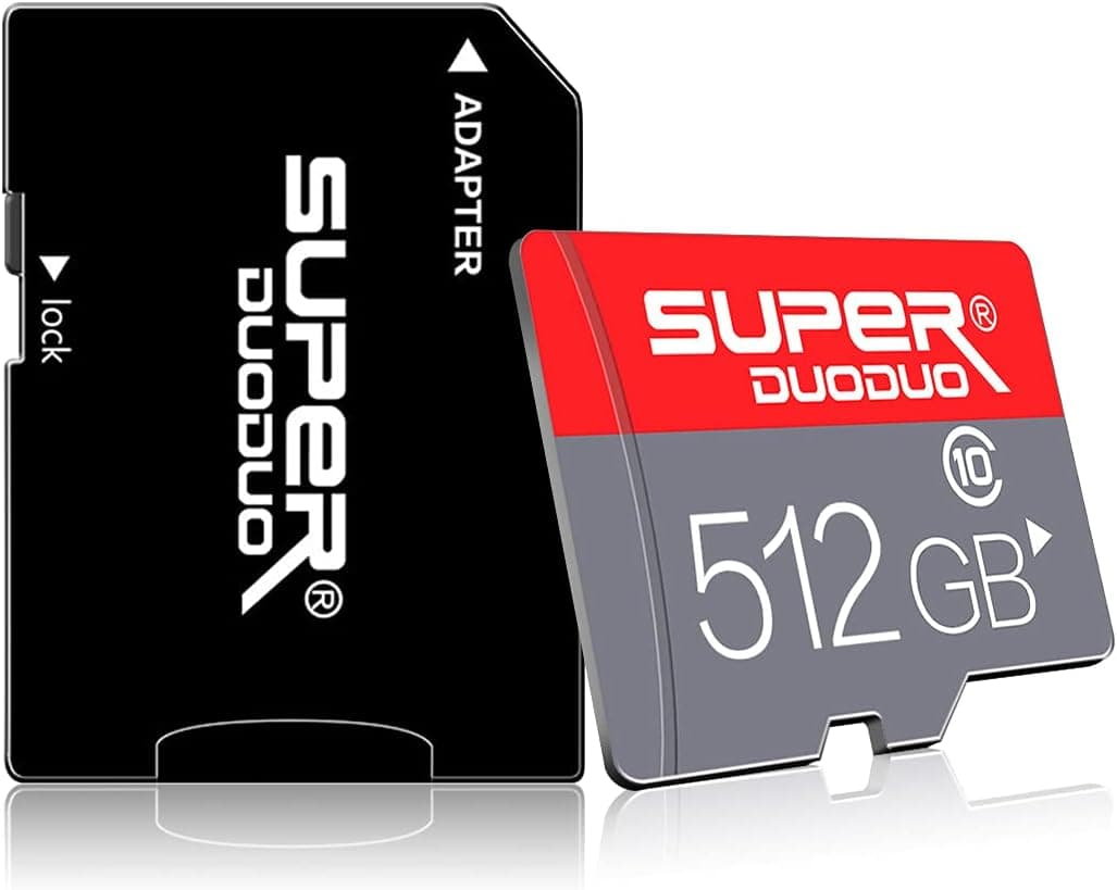 Micro SD Card 512GB Class 10 SD Memory Card 512GB High Speed TF Memory Card with SD Card Adapter for Camera,Phone,Computer,Dash Came,Tachograph,Tablet,Drone