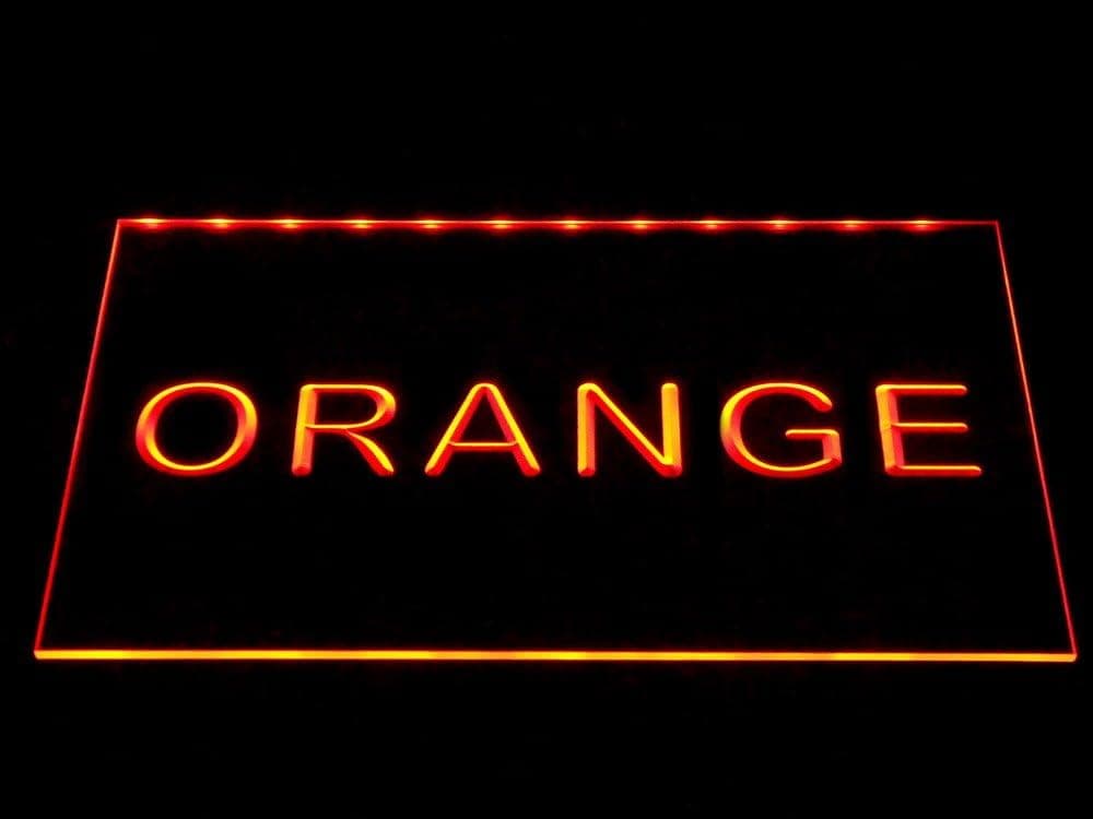 tm ADV PRO Custom Signs/Neon Signs/LED Signs/Edge Lit Signs/Your Own Design (12x8.5 inches, Orange)