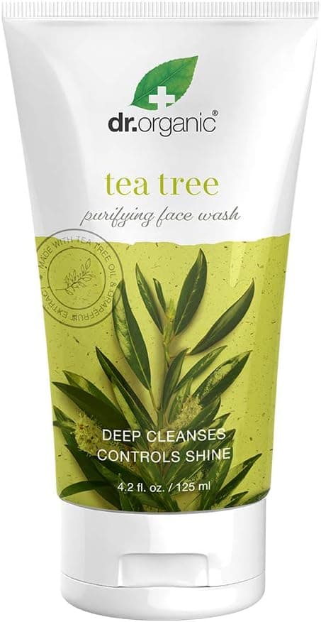 Dr.Organic Purifying Face Wash with Organic Tea Tree Oil, 4.2 fl oz