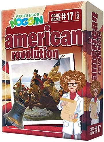 Outset Media Professor Noggin's American Revolution Trivia Card Game - an Educational Trivia Based Card Game for Kids - Trivia, True or False, and Multiple Choice - Ages 7+ - Contains 30 Trivia Cards