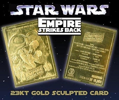 Star Wars Empire Strikes Back Movie Poster 23KT Gold Card Sculptured #/10,000