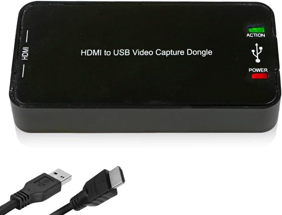 Pyle Full HD 1080p External Game Stream Capture Card | Digital Video & Gaming Recorder, Includes All Necessary Cables & Adapters to Record