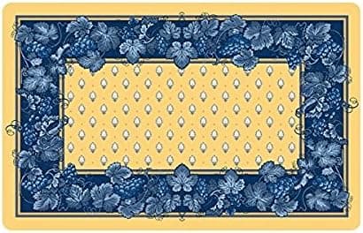 Florentina Kitchen Rug (Blue/Yellow) (23"W x 36"D x 0.125"H)