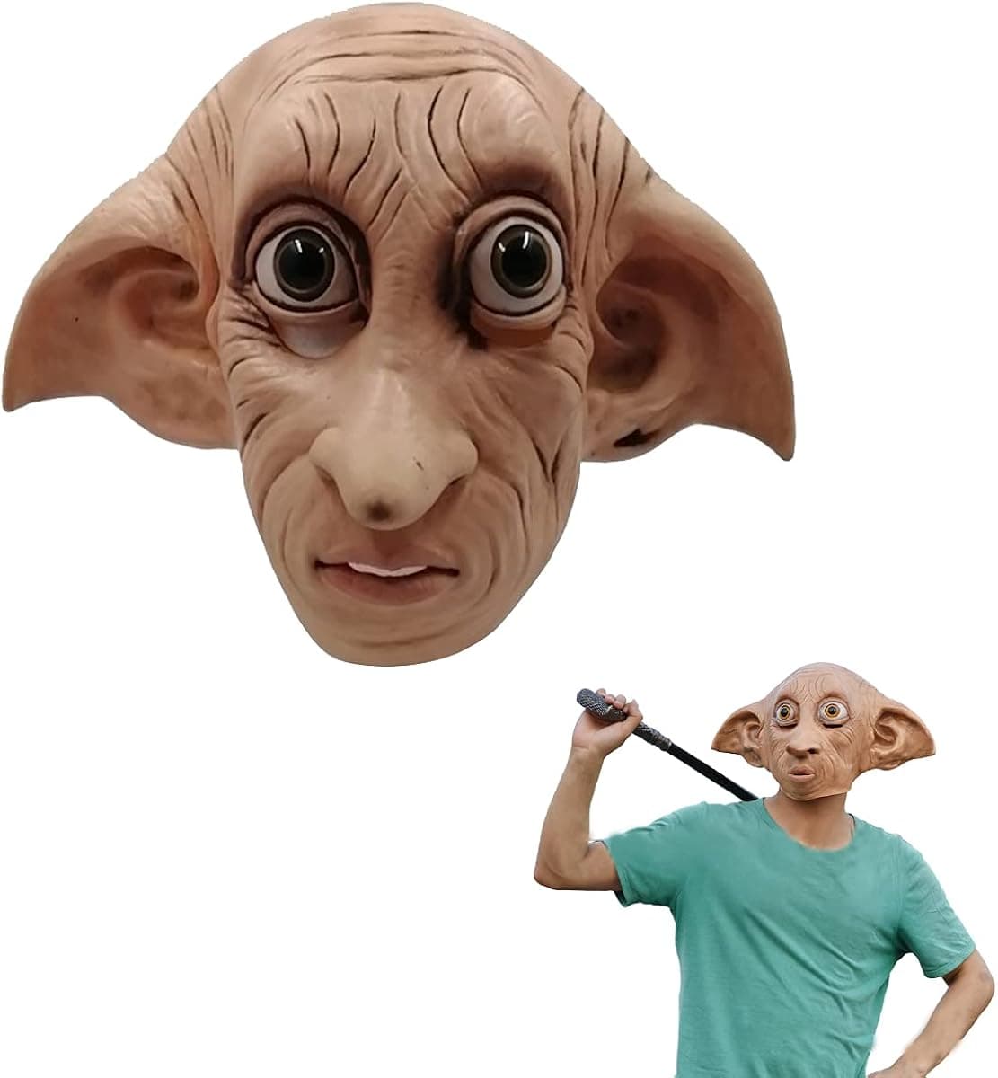 Bulex House Elf Mask Deluxe Novely Halloween Party Cosplay Full Head Mask Accessroy Costume Props