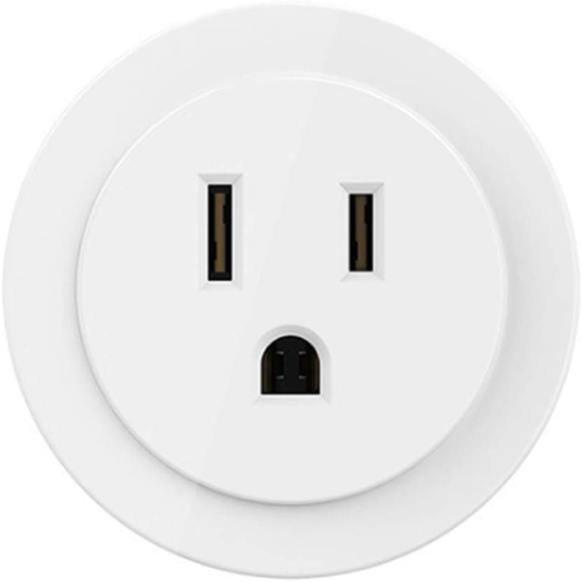 AOUSTHOP 2 in 1 Smart Dimmer Plug with Energy Monitoring,Outdoor Dimmer,Outlet Remote Control,Timer&Schedule Function,No Hub Required, IP44 Waterproof for Dimmable Lights,Max 400W