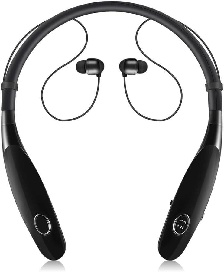 Bluetooth Headphone, Etpark Wireless Neckband Headset Stereo Noise Canceling Neck Hanging Earbuds Music Earphones with Mic Hands Free Call Sports/Running/Driving Magnetic Neckband Unique Cool Design