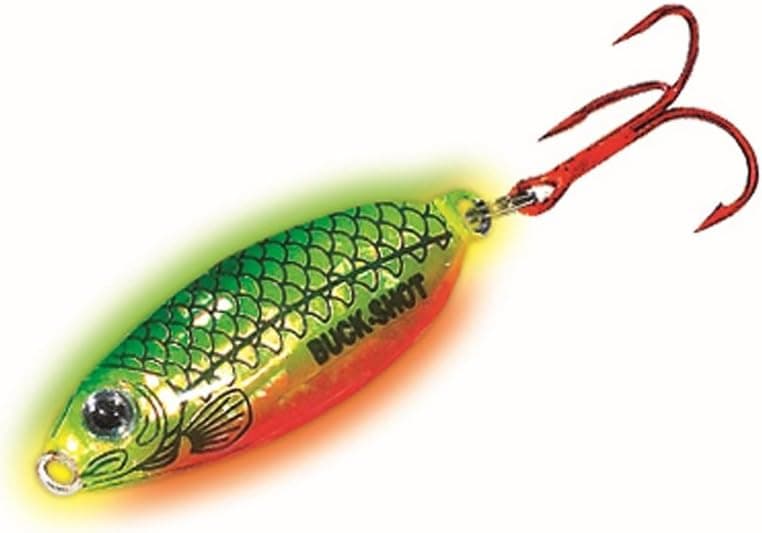 Sportsman Supply Inc. Northland Fishing Tackle Buck-Shot Ice Fishing Rattle Spoon, Assorted Sizes & Colors