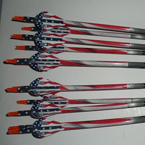 ST Axis Easton Full Metal Jacket Arrows 300/340/400/500 w/Blazer Vanes American Flag Wraps 1Dz.