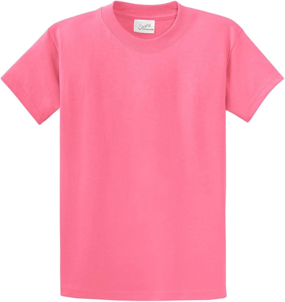 Joe's USA - Big Mens Size Six Extra Large T-Shirts -6XL Tee Shirts in 54 Colors Candy Pink