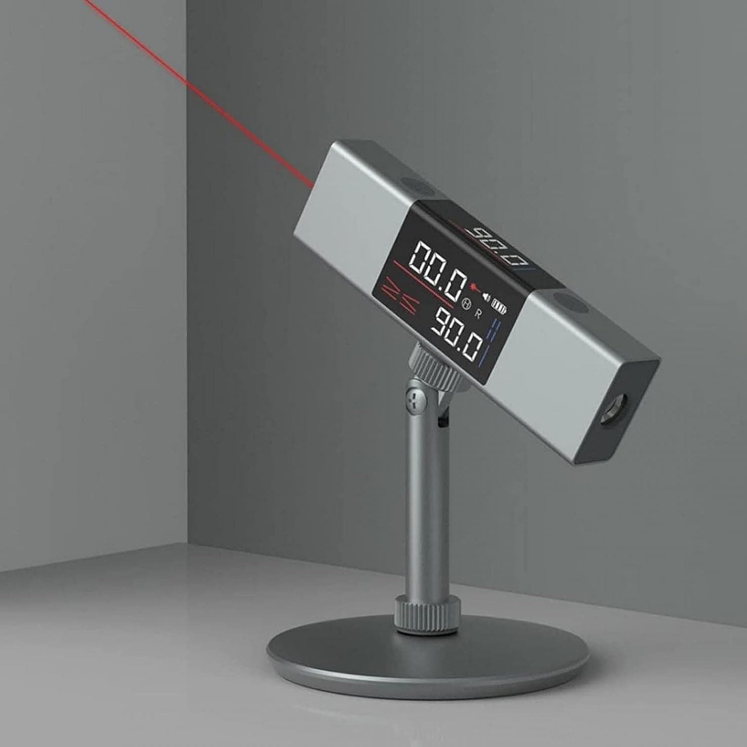 Dual L-as-er Protractor Digital Inclinometer, Angle Measure L-as-er Ruler with Bi-directional L-as-er Marking, Large Digital Protractor LCD Screen Angle Finder, Fast, Precise& Professional Results (A)