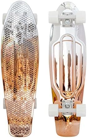Penny Metallic Fade Complete Skateboard, White Copper, 27" L