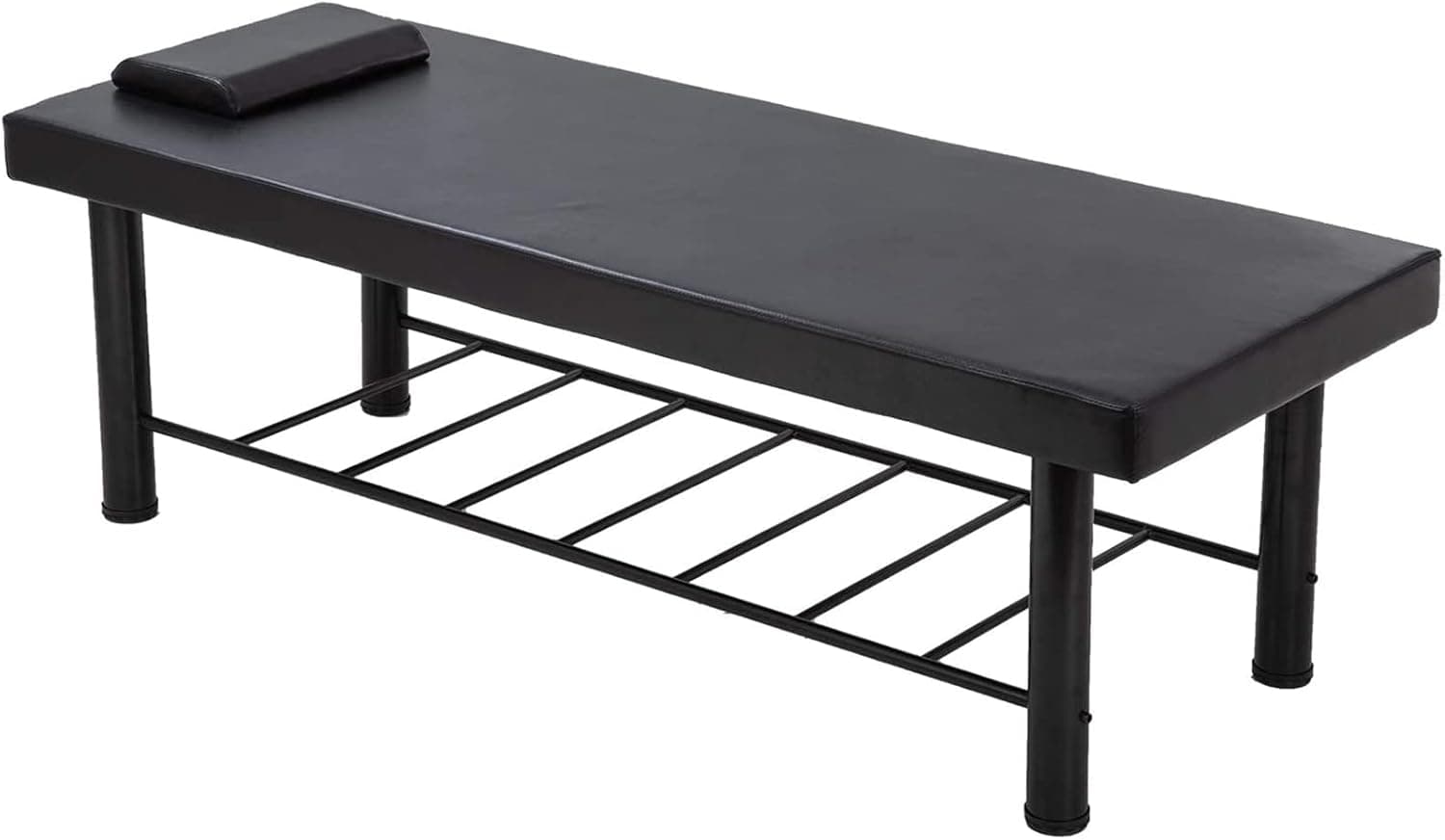Hkeli Massage Table Heavy Duty Stationary Massage Bed with Memory Foam Layer 75'Long 29.5' Wide Professional Physical Therapy Salon Bed for Beauty Tattoo Spa Facial Treatment, Black