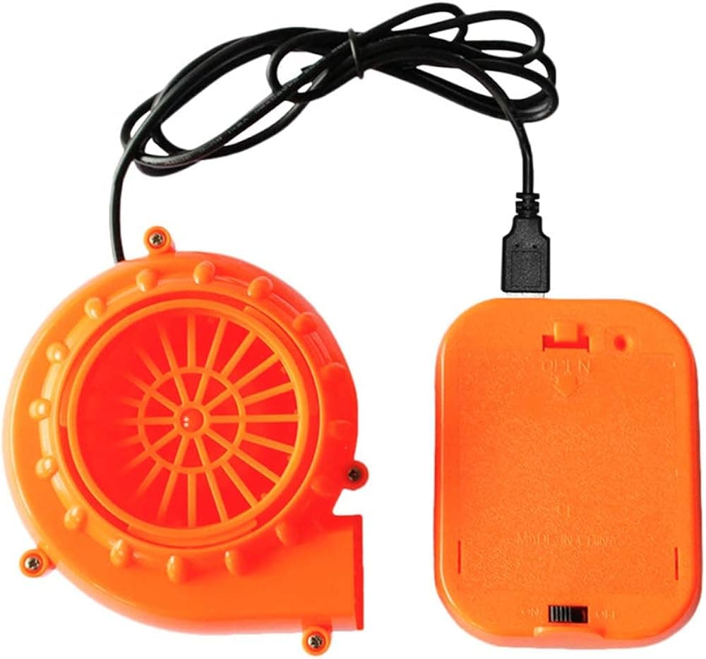 Kiddale Originals Fan Mini Fan Blower for Dinosaur Costume Doll Mascot Head or Other Inflatable Game Clothing Suits,Orange(Upgraded Version)