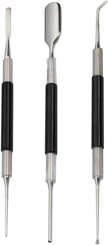 BESTONZON 3Pcs Stainless Steel Coffee Art Pen Barista Tool for Cappuccino Latte Espresso Decorating -10x210mm