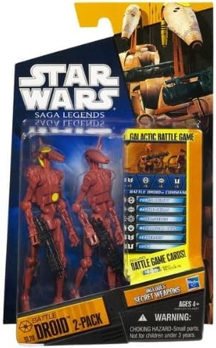 Hasbro Battle Droid Two-Pack, Red (2010 Blue Card SL20 - CW Membership)