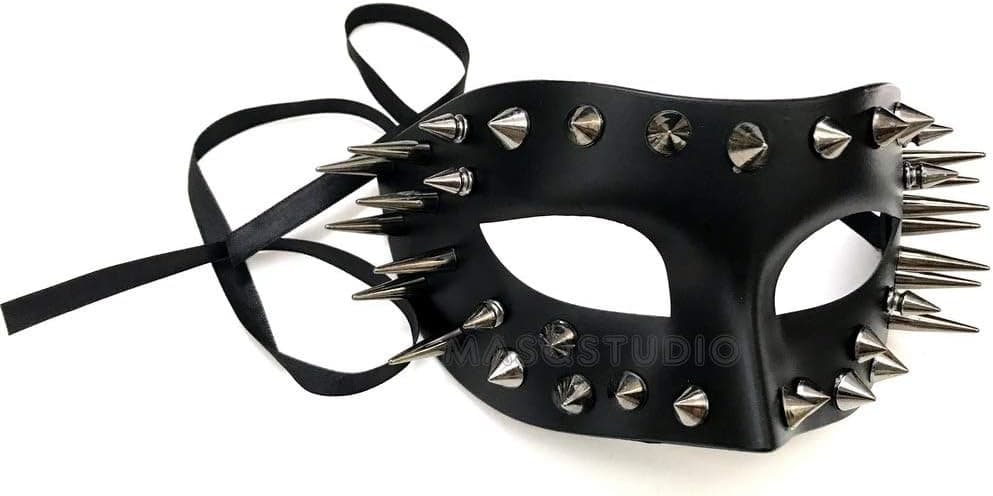MASQSTUDIO Black Cat Woman Masquerade Mask Costume Dress up Cosplay Party Spiky Halloween (Eye mask Only)