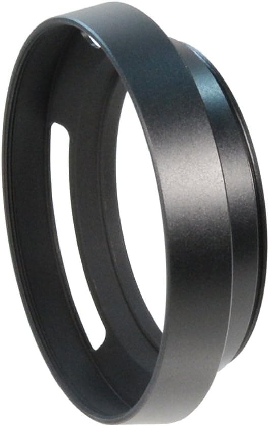 CamDesign 58mm Pro Angle Vented Metal Lens Hood Sun Shade for Leica/Contax Zeiss/Voigtlander/Panasonic Lumix/Fujifilm/Olympus/ Nikon /Canon/Sony/Pentax/ Samsung/Sigma/ RF Rangefinder Cameras with 67mm lens cap+ CamDesign Wristband Lens Focus Ring
