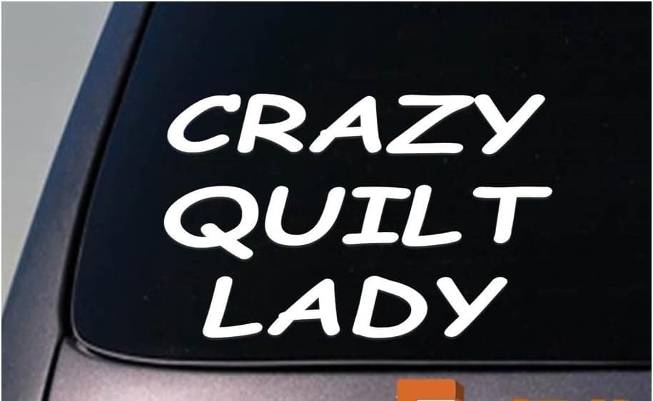 EZ-STIK Crazy Quilt Lady Sticker Wedding Decal Baby Adoption Parenting funnyE062