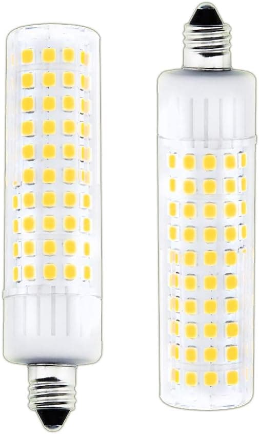 Dimmable E11 Mini Candelabra Base LED Bulb, Luxvista E11 T4 JD LED Ceiling Light Daylight 6000K 100W Halogen Replacement Candel Bulb for Ceiling Fan, Chandelier Lighting, Decorative Lighting (2-Pack)