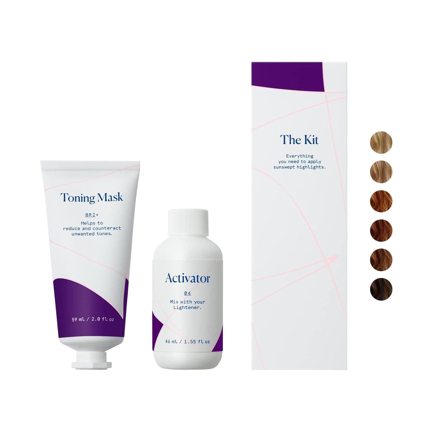 eSalon Light Set, Balayage Hair Highlighting Kit, Professional Grade At-home Highlighting Kit (Light Copper & Mahogany)