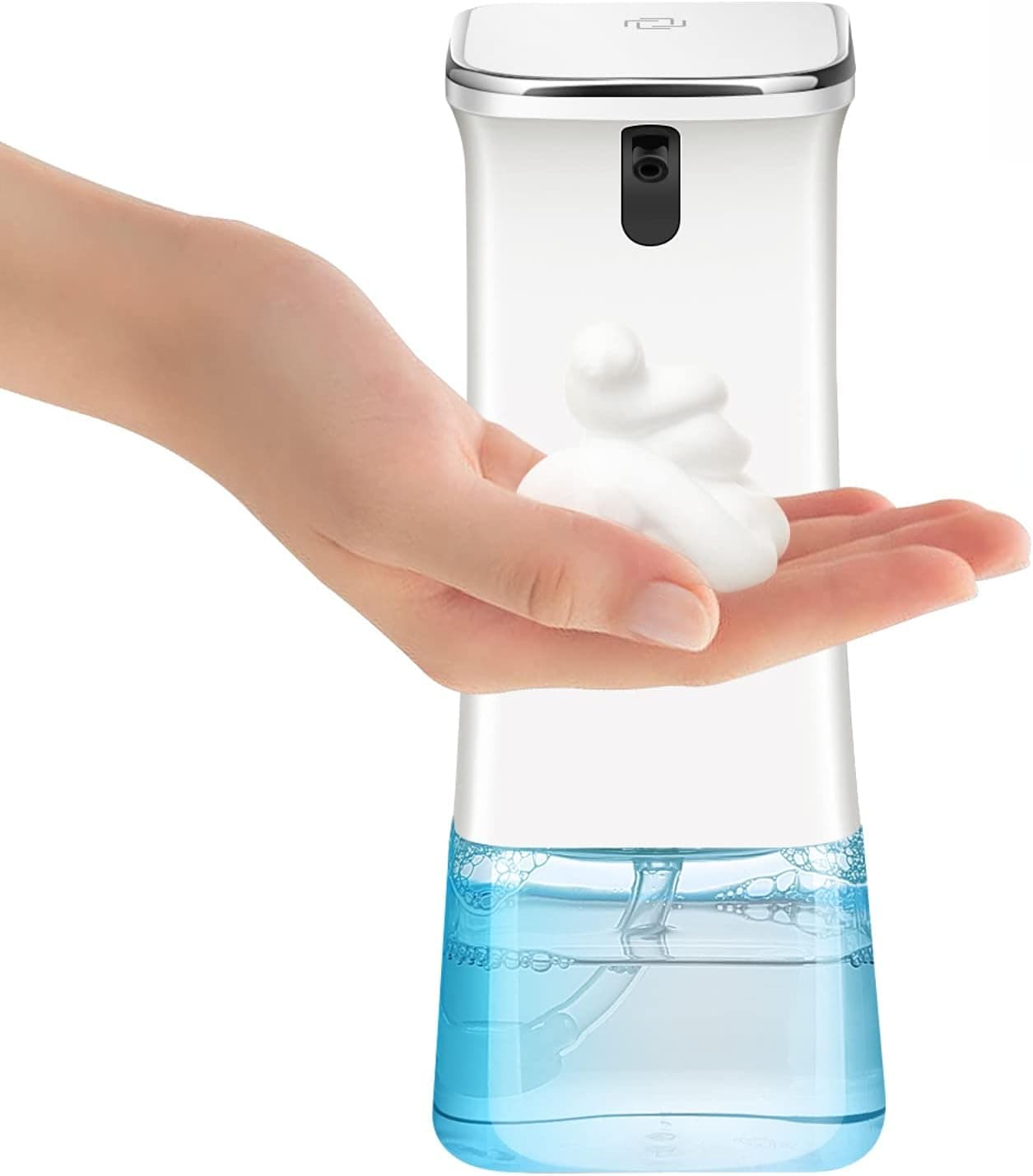 Baban Automatic Soap Dispenser, Touchless Foaming Soap Dispenser, 280ml Infrared Sensor Soap Dispenser w/Adjustable Foam Output Volume Mode, Hand Free Liquid Soap Pump Dispenser for Bathroom Kitchen