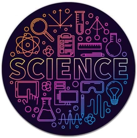 GT Graphics Science Elements Circle - Vinyl Sticker Waterproof Decal