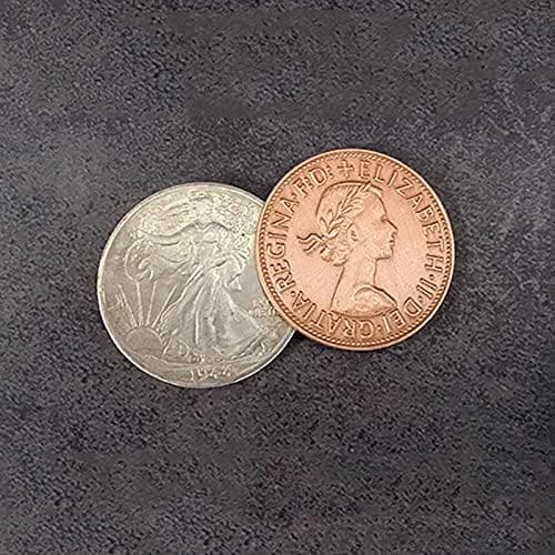 SUMAG Digital Dissolve (Walking Liberty Half Dollar) Magic Tricks Visually Coin Change Magic Magician Close Up Illusions Gimmick Props