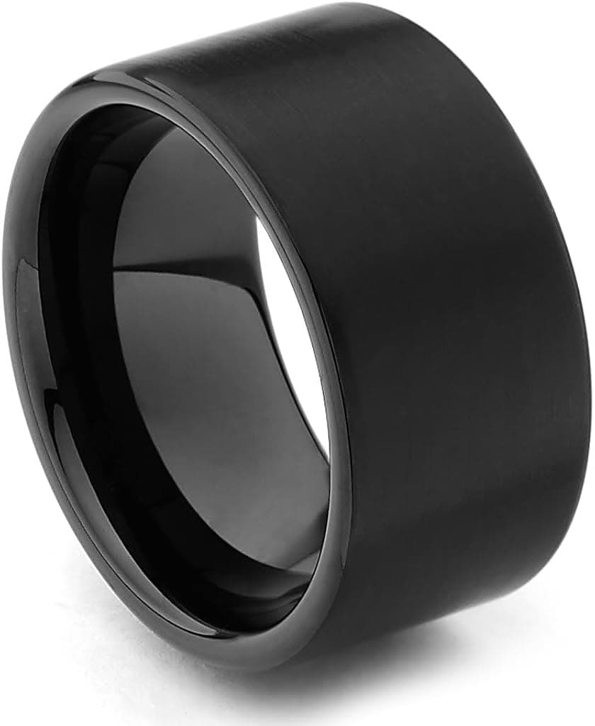 TWJC 12mm Men's Tungsten Wedding Band