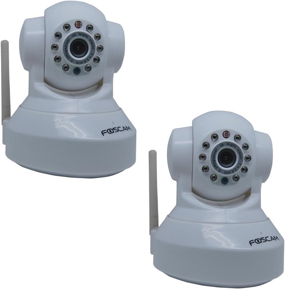 Foscam FI8918W Wireless IP Camera, White (2-Pack)