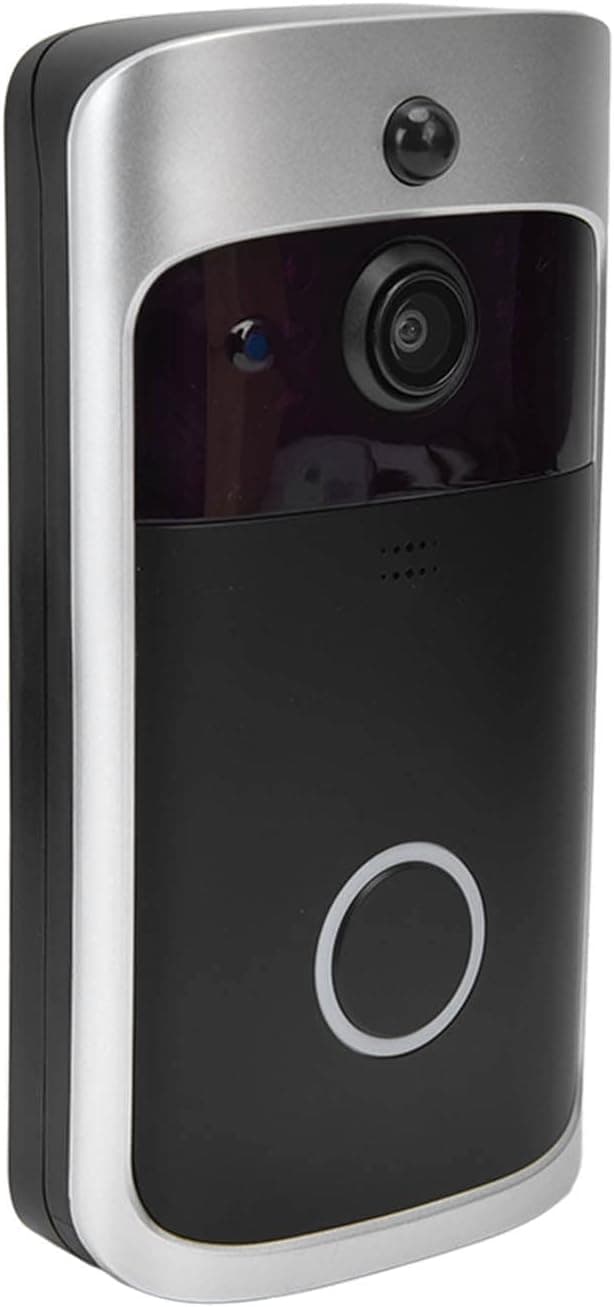 Heayzoki WiFi Video Doorbell Camera, Smart Wireless Doorbell Camera 2.4Ghz 720P Night Vision, Pir Motion Detection Two-Way Voice Call Remote Control 166 Degree Viewing Angle, Doorbell Security System