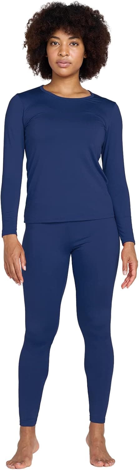 LAPASA Women's Thermal Underwear Set, Fleece Lined Long Johns Top & Bottom Light/Mid/Heavy Weight L17/ L41/L44