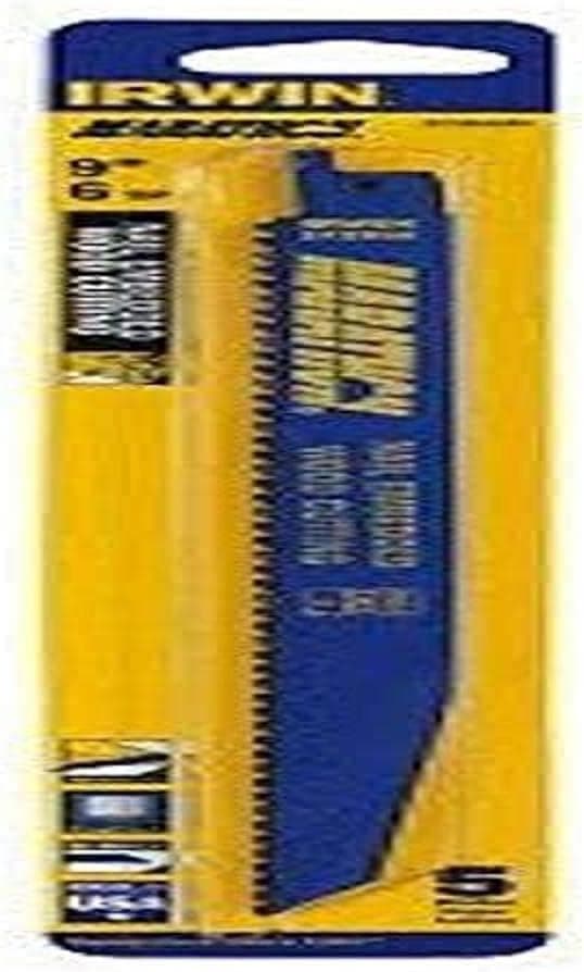 IRWIN Reciprocating Saw Blades, Wood with Nails, 6-Inch, 6 TPI, 25-Pack (372656B)